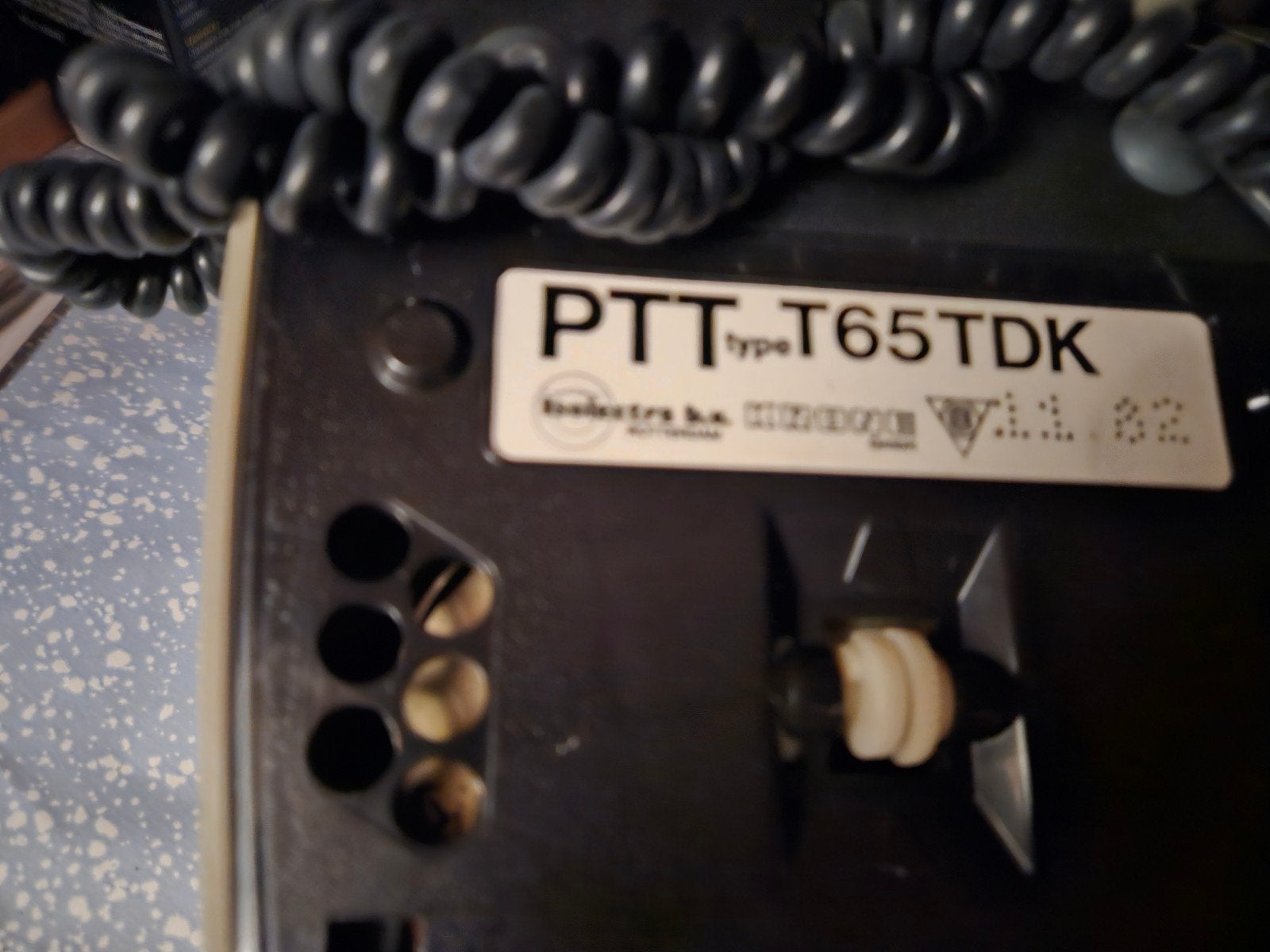 Vintage PTT type T65TDK druktoetstelefoon, Ophalen of Verzenden, Gebruikt