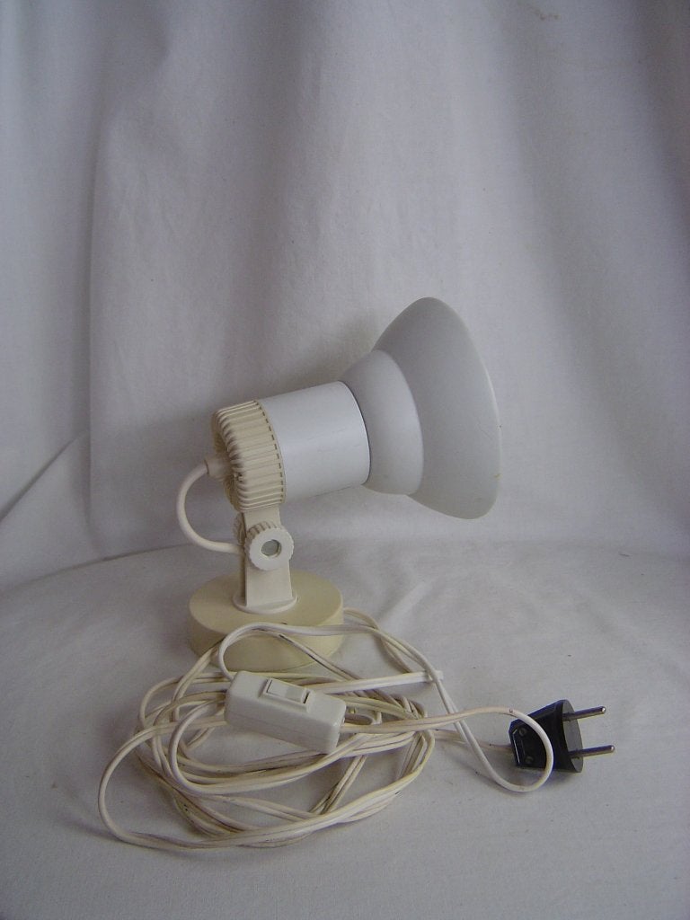 Vintage wit metalen wandspot Enco 246 jaren 60-70, Ophalen of Verzenden, Gebruikt, Plafondspot of Wandspot