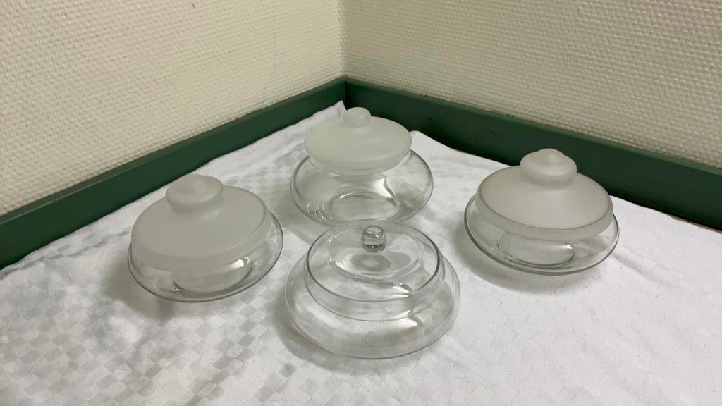 Bonbon trommeltjes, leerdam glas, jaques boon, Antiek en Kunst, Ophalen of Verzenden