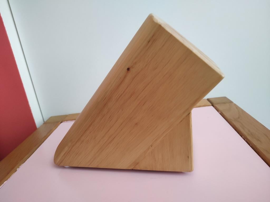 Messenblok van massief blank eikenhout, Hout, Ophalen of Verzenden, Overige merken, Overige typen