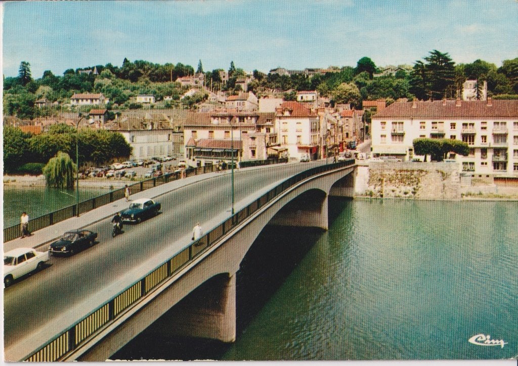 Frankrijk, Corbeil met auto's, Peugeot 403, fiat 850 Coupe, Ophalen of Verzenden, 1960 tot 1980, Gelopen, Frankrijk