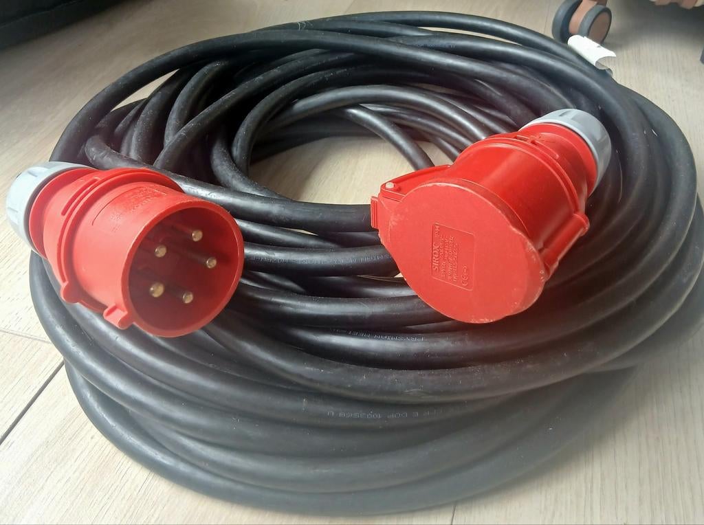 CEE Verlengsnoer 400V/32A H07RN-F 5x4 25m, Caravans en Kamperen, Ophalen of Verzenden