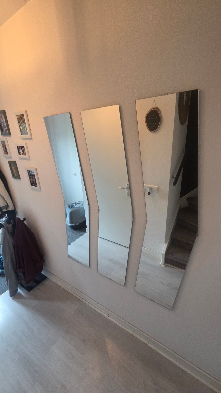 Set van 3 Pijlvormige Hangspiegels - 30x140cm, Ophalen