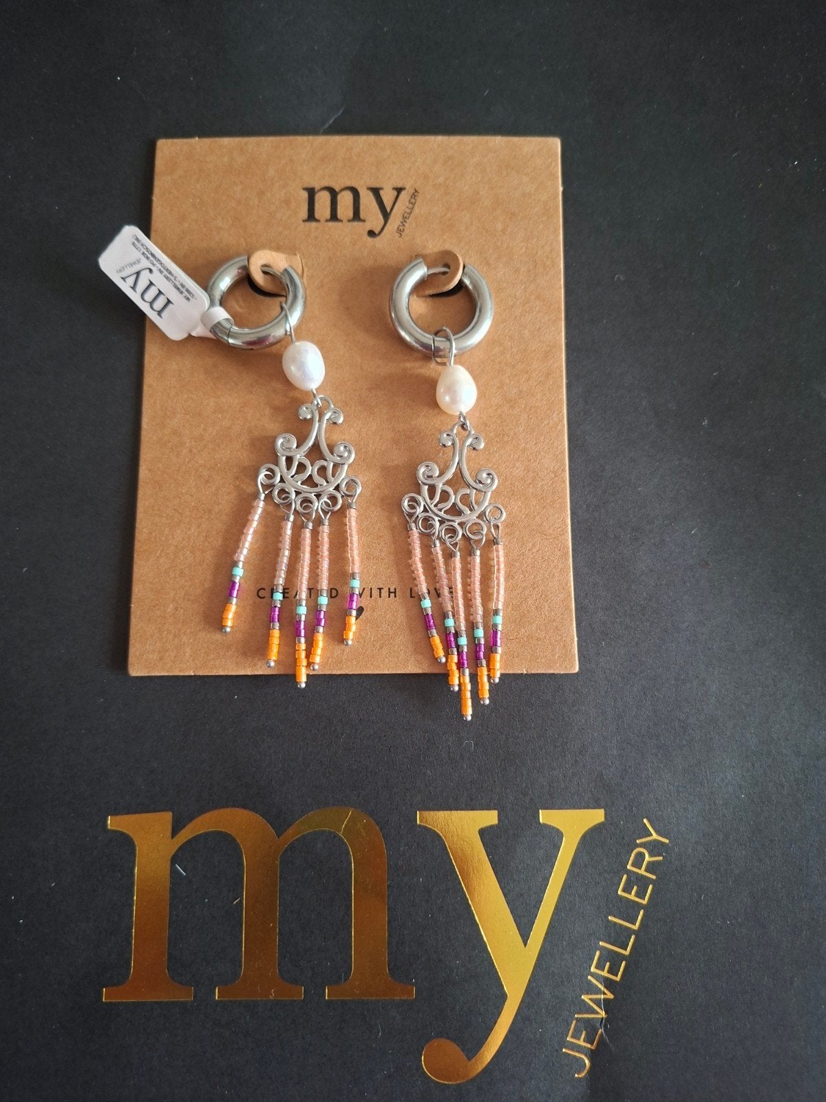 My Jewellery Oorbellen met parel en kralen, Overige materialen, Hangers, Overige kleuren, Nieuw