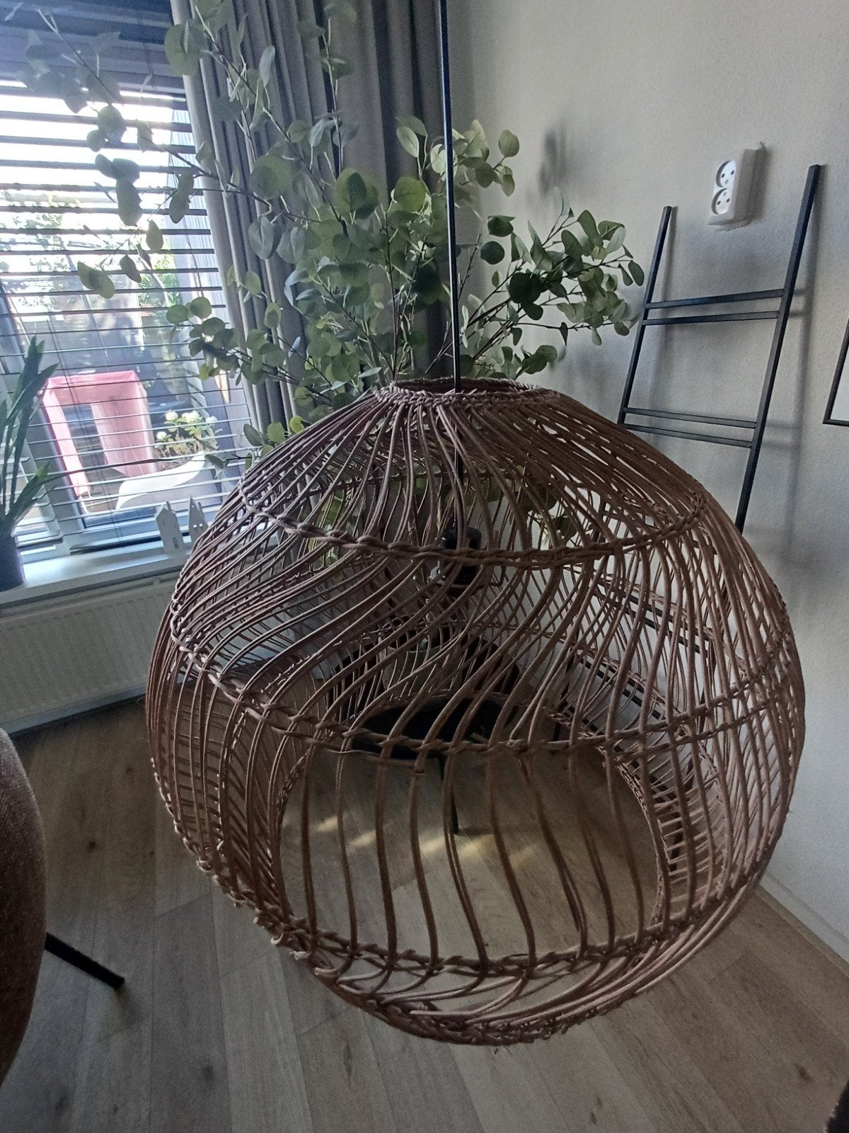 Grote rotan hanglamp, Ophalen of Verzenden