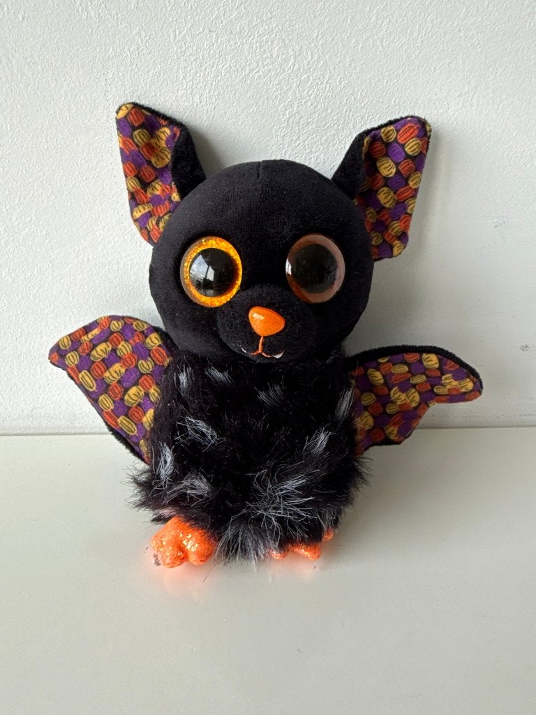 Knuffel vleermuis Radar 15 cm / Ty Beanie Boo's / Halloween, Overige typen, Zwart, Ophalen of Verzenden, Zo goed als nieuw