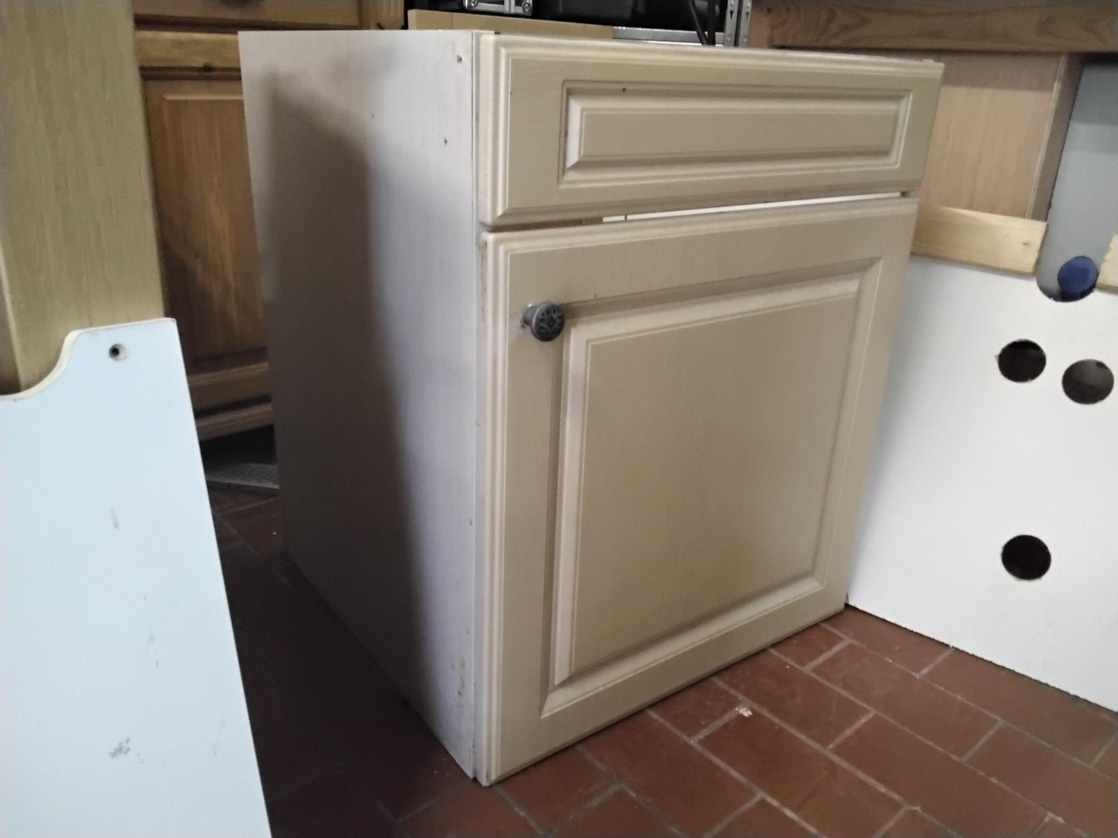 Onderkast onder spoelbak, Ophalen, Minder dan 50 cm, Gebruikt, Beige