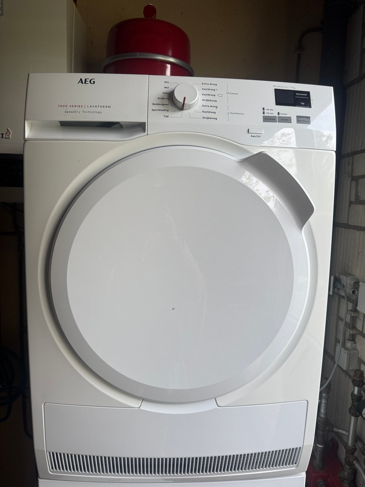 Wasdroger AEG 7000 series lavatherm, Witgoed en Apparatuur, Wasdrogers, Zo goed als nieuw, Condens, 6 tot 8 kg, 85 tot 90 cm, Ophalen
