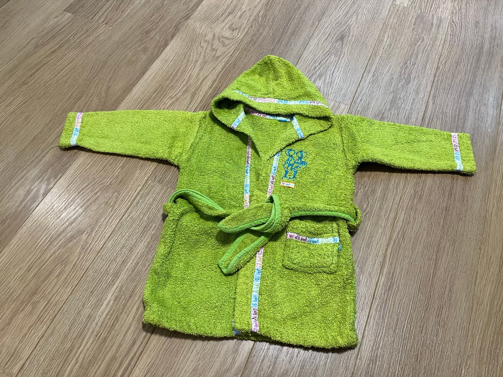 groene badjas maat 80 LIEF, Ophalen of Verzenden, Gebruikt, Jongetje of Meisje, Nacht- of Onderkleding
