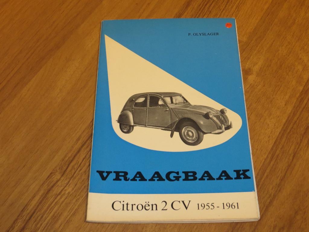 Vraagbaak Citroen 2CV 375 cc 425 cc 2CV AU/AZU/L, 4x4 '55-61, Ophalen of Verzenden