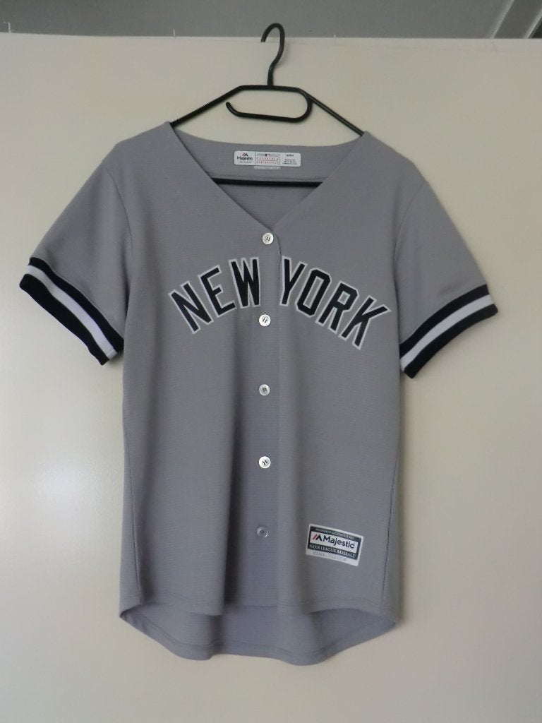 Shirt New York Yankies Original., Nieuw, Korte mouw, Grijs, Majestic