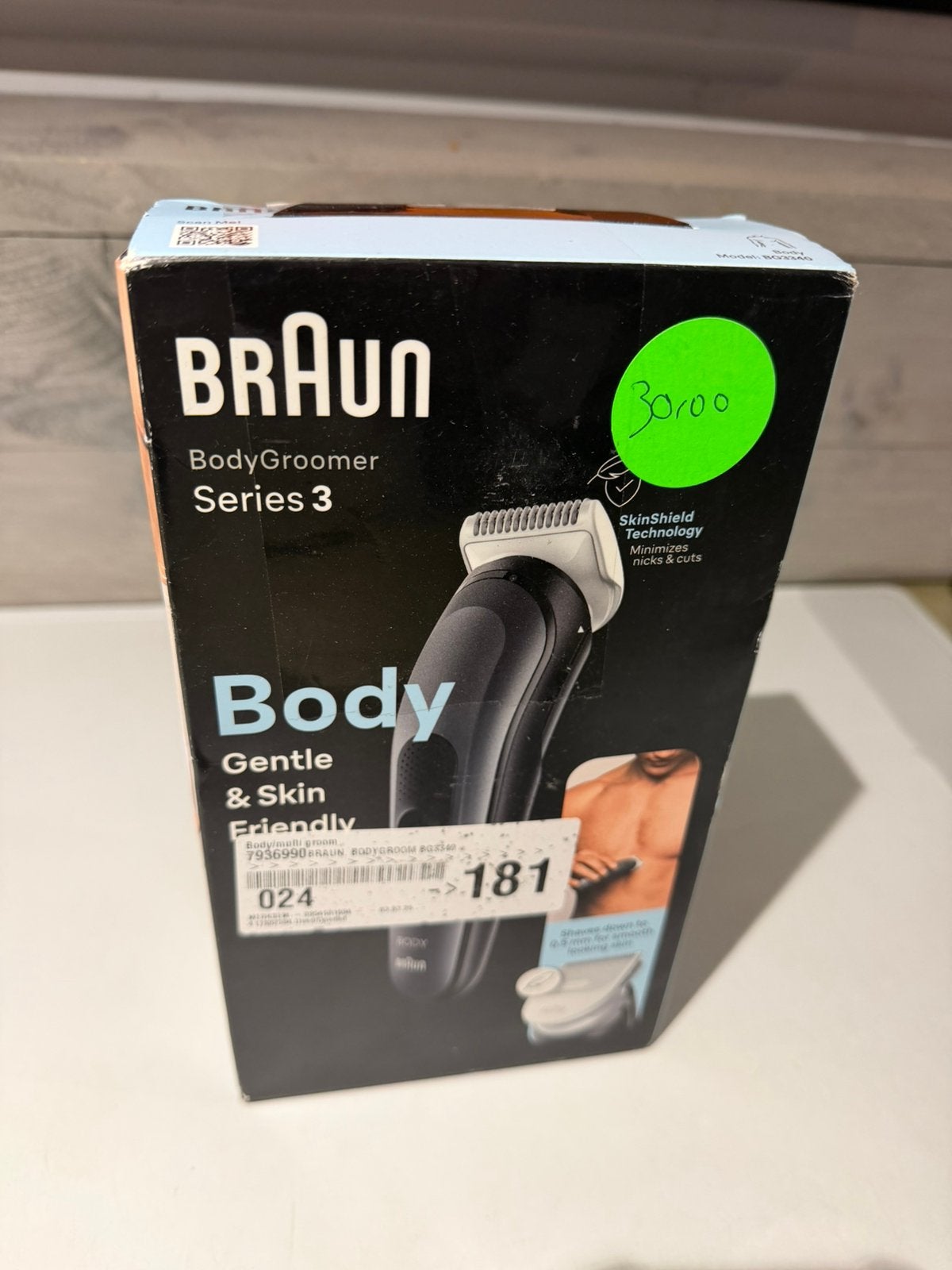 BRAUN BodyGroomer BG3340 Bodygroomer Grijs, Scheren en Epileren, Ophalen of Verzenden, Zo goed als nieuw, Nvt