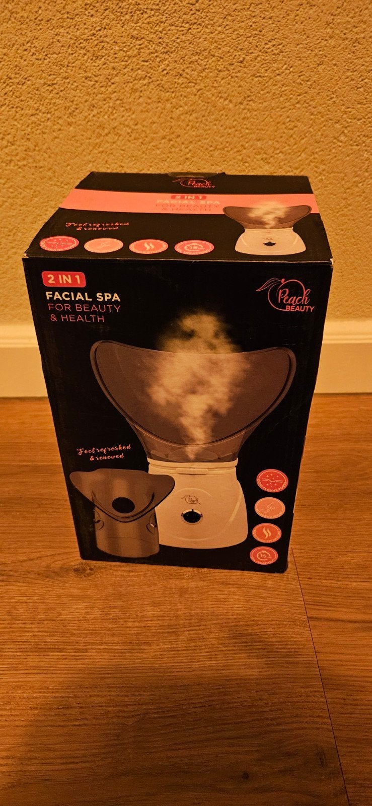 Peach Beauty 2-in-1 Gezichtsstomer & Neusstomer, Ophalen of Verzenden, Nieuw, Gehele gezicht, Verzorging
