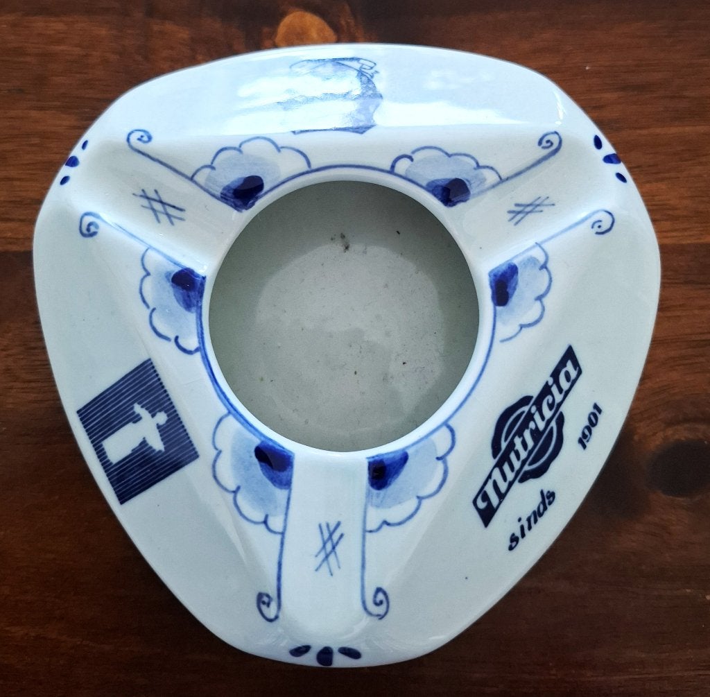 DELFTS BLAUWE ASBAK VAN NUTRICIA ONBESCHADIGD, Antiek en Kunst, Ophalen of Verzenden