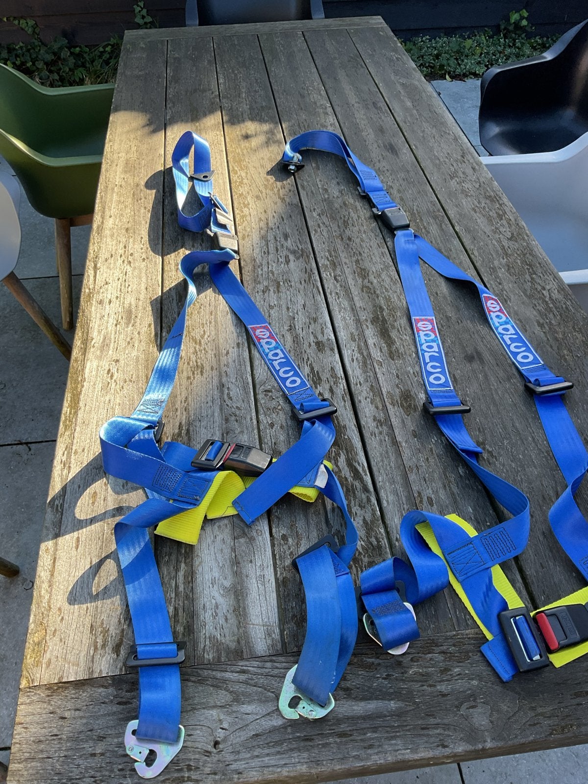 SPARCO 4-punts racegordels - Blauw, Ophalen of Verzenden, Gebruikt