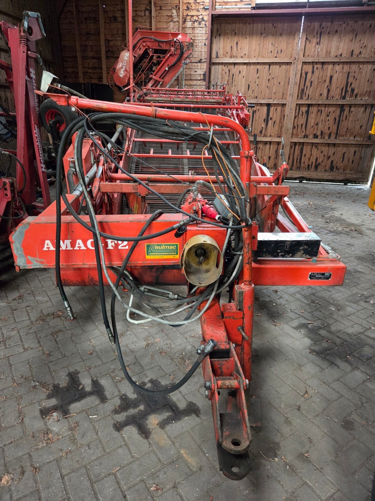 Amac f2 uien lader aardappel rooier, Ophalen