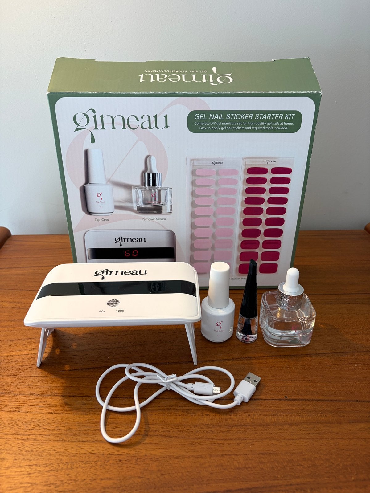 Gimeau LED gel nail kit, Ophalen, Zo goed als nieuw, Wit, Handen en Nagels