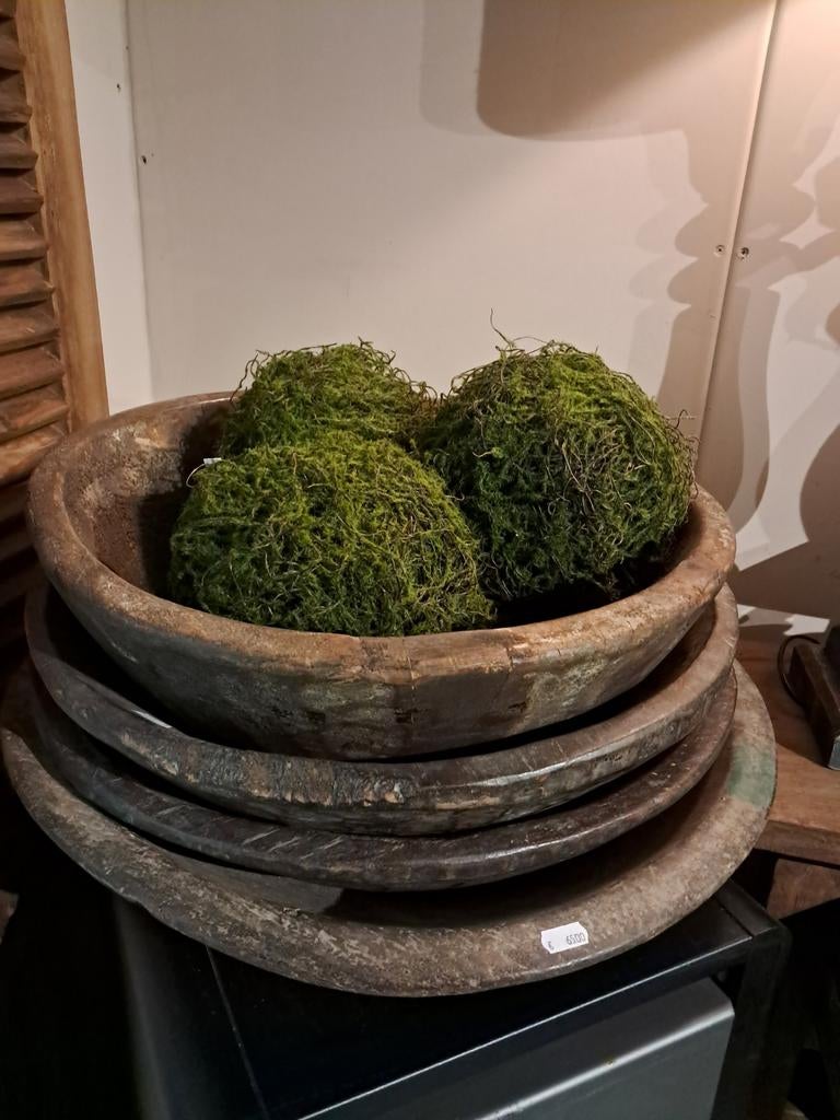 Grote houten schalen €65,- p.s., Schaal, Rond, Nieuw, Ophalen of Verzenden