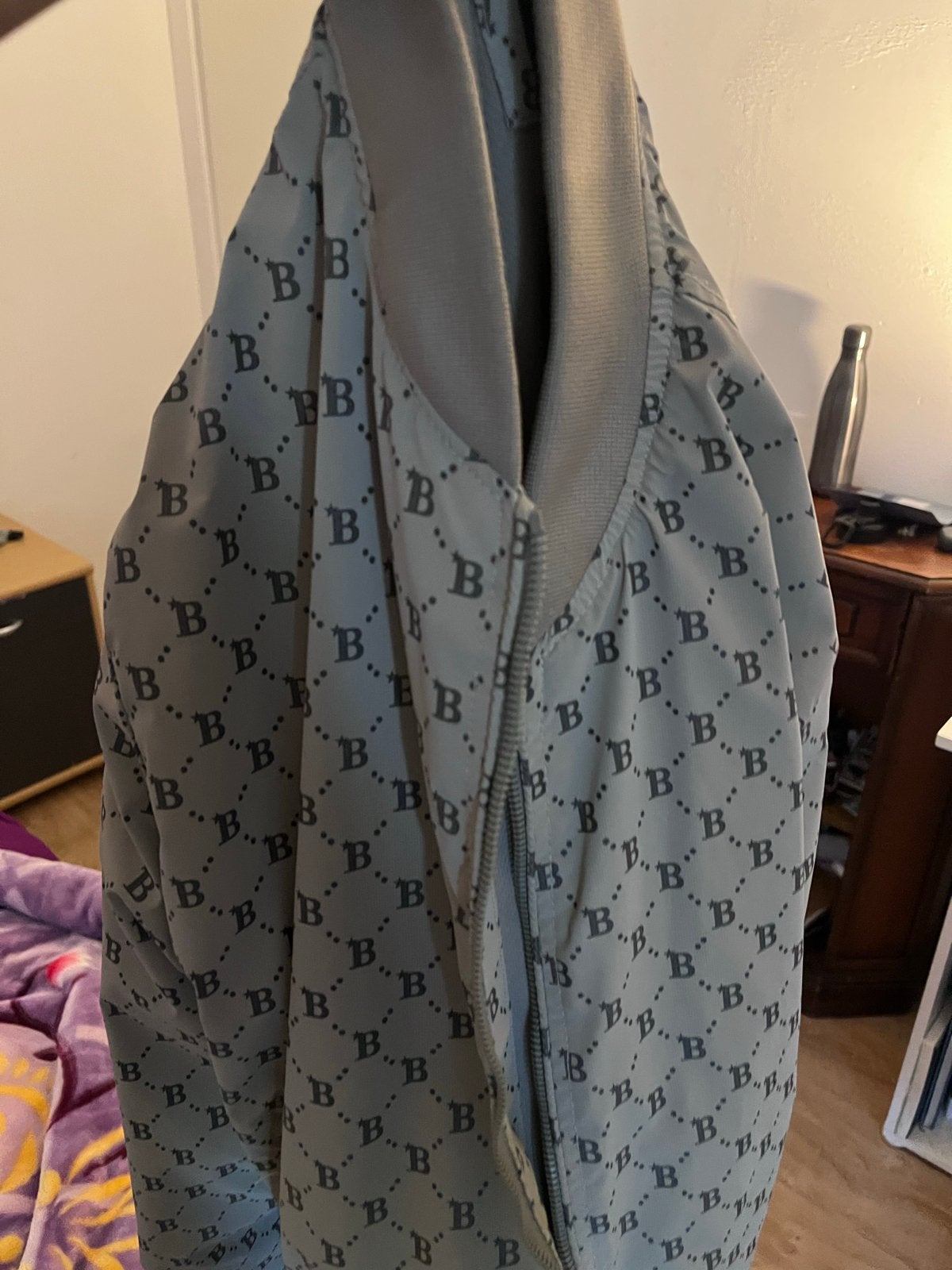 Stijlvolle jas met unieke all-over print, Ophalen, Zo goed als nieuw, Beige