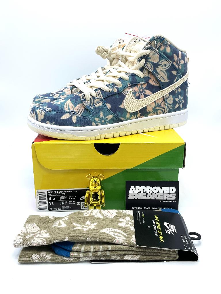 Nike Dunk SB High Hawaii & Sokken US9.5 43, Overige kleuren, -, Verzenden, -