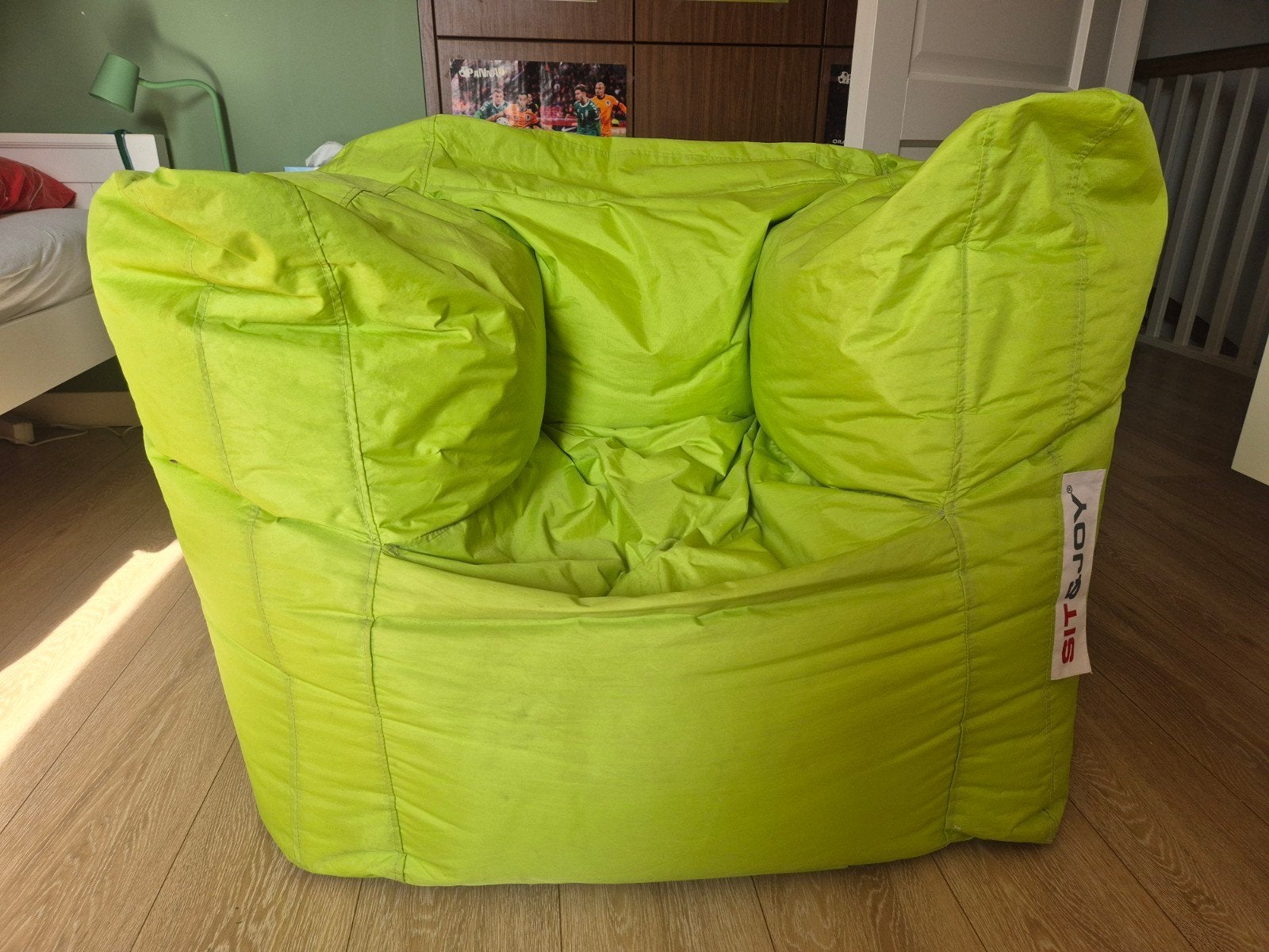 Zitzak lime groen SIT&JOY, Ophalen, Gebruikt, Groen, Zitzak