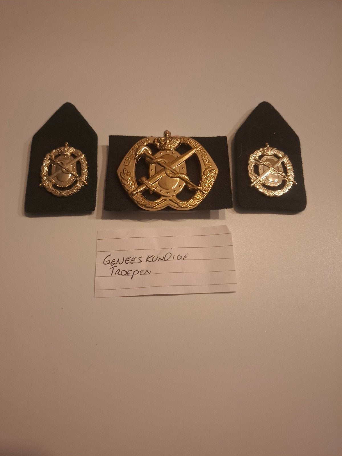 Militair embleem Geneeskundige Troepen, Verzamelen, Ophalen of Verzenden, Landmacht, Nederland, Embleem of Badge