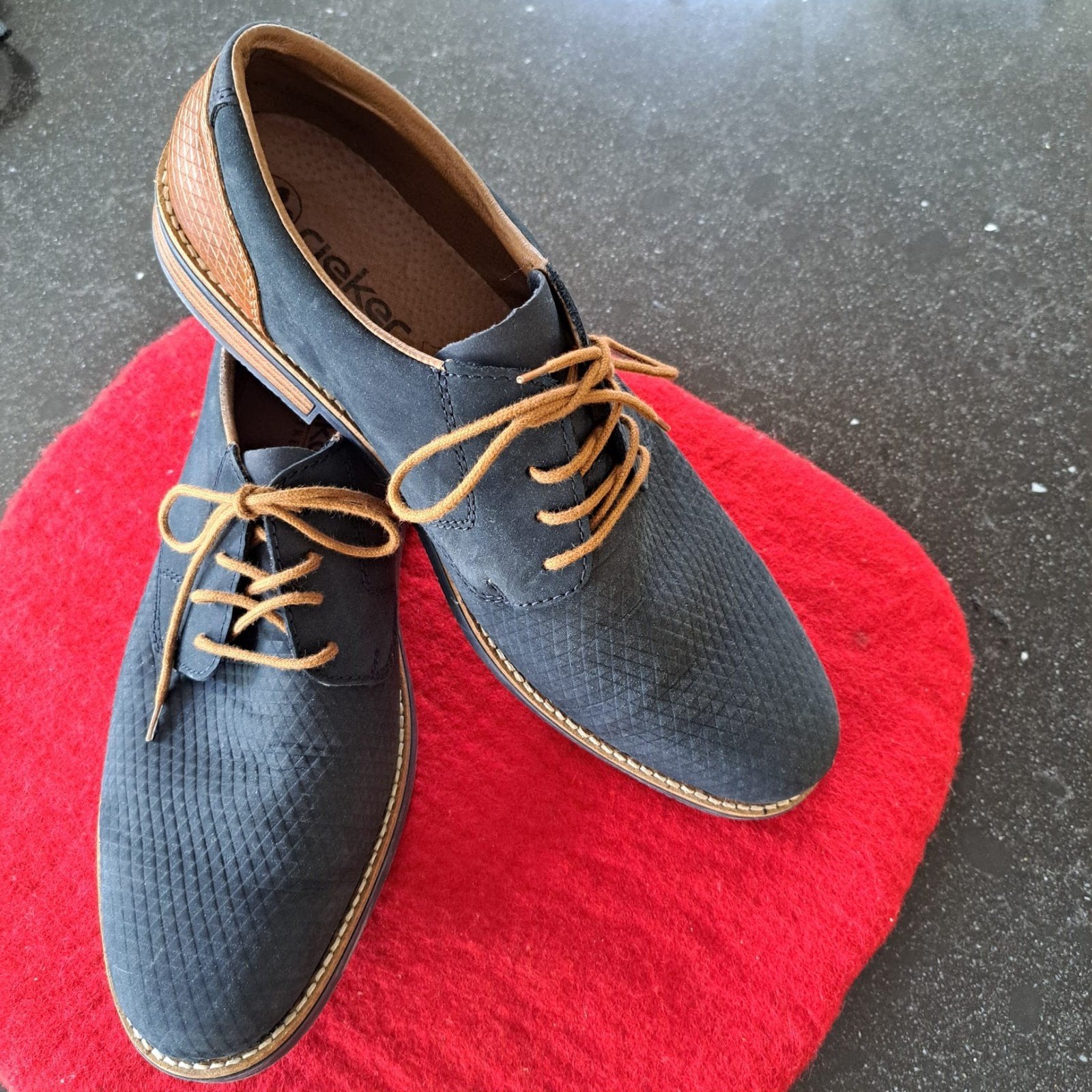 Herenschoenen Rieker leer mt 44, Zwart, Nieuw, Ophalen of Verzenden, Rieker