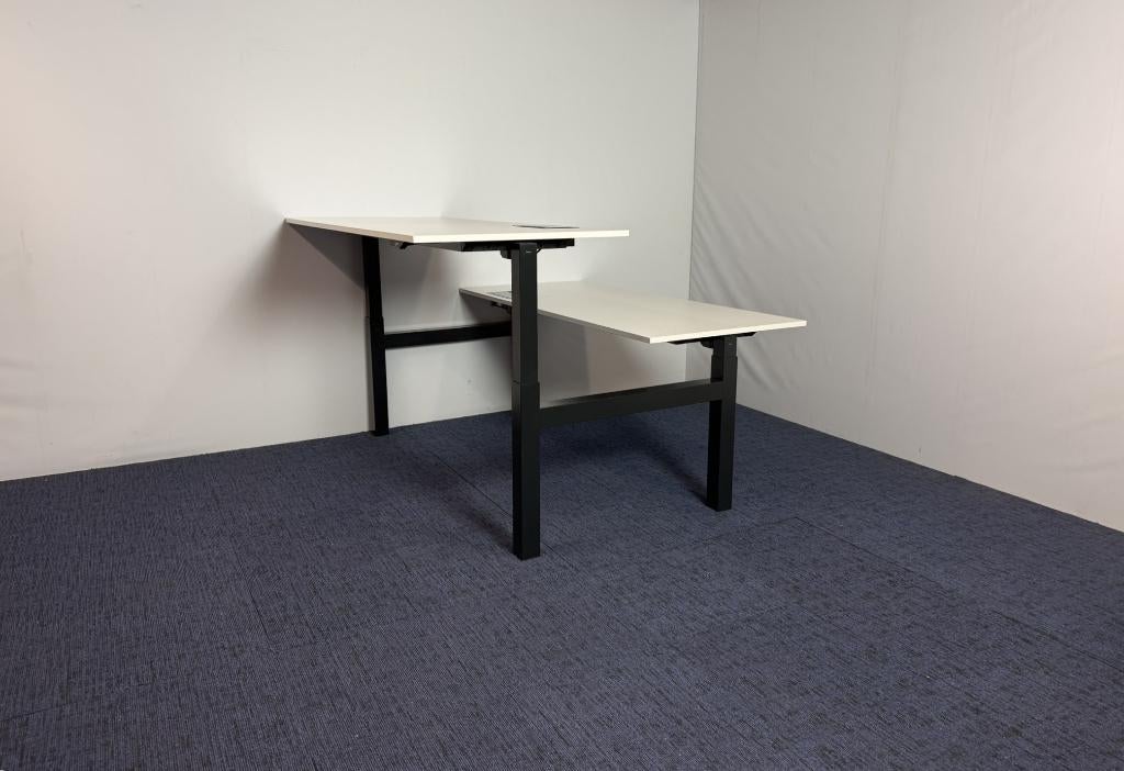 2 x Bench zit/sta bureau Gispen (elektrisch) - 180 x 170 cm., Huis en Inrichting, Bureaus, Ophalen, Gebruikt, 180 cm, Gispen