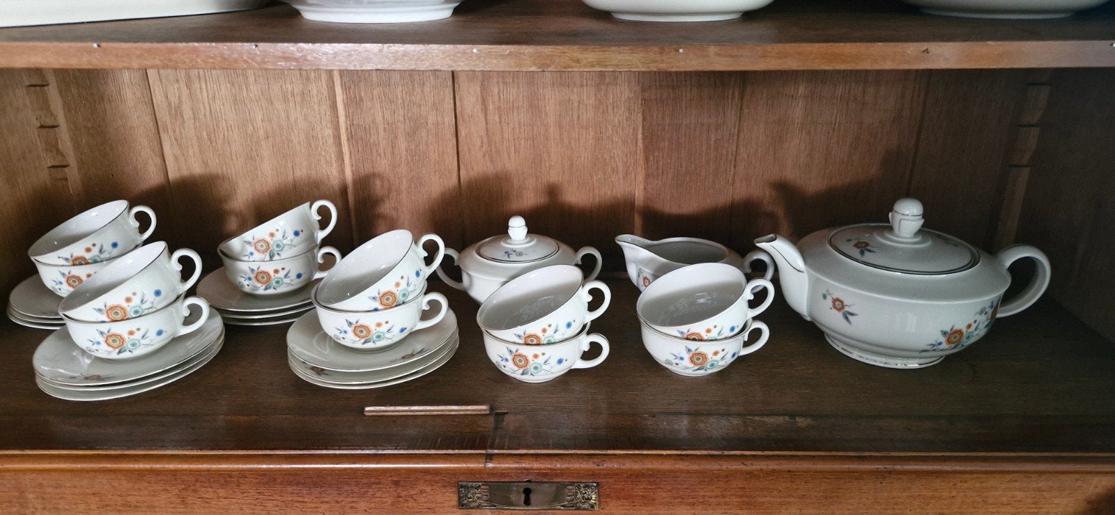 vintage victoria 180 Vintage Koffie/Theeservies - Bloemenpat, Ophalen of Verzenden