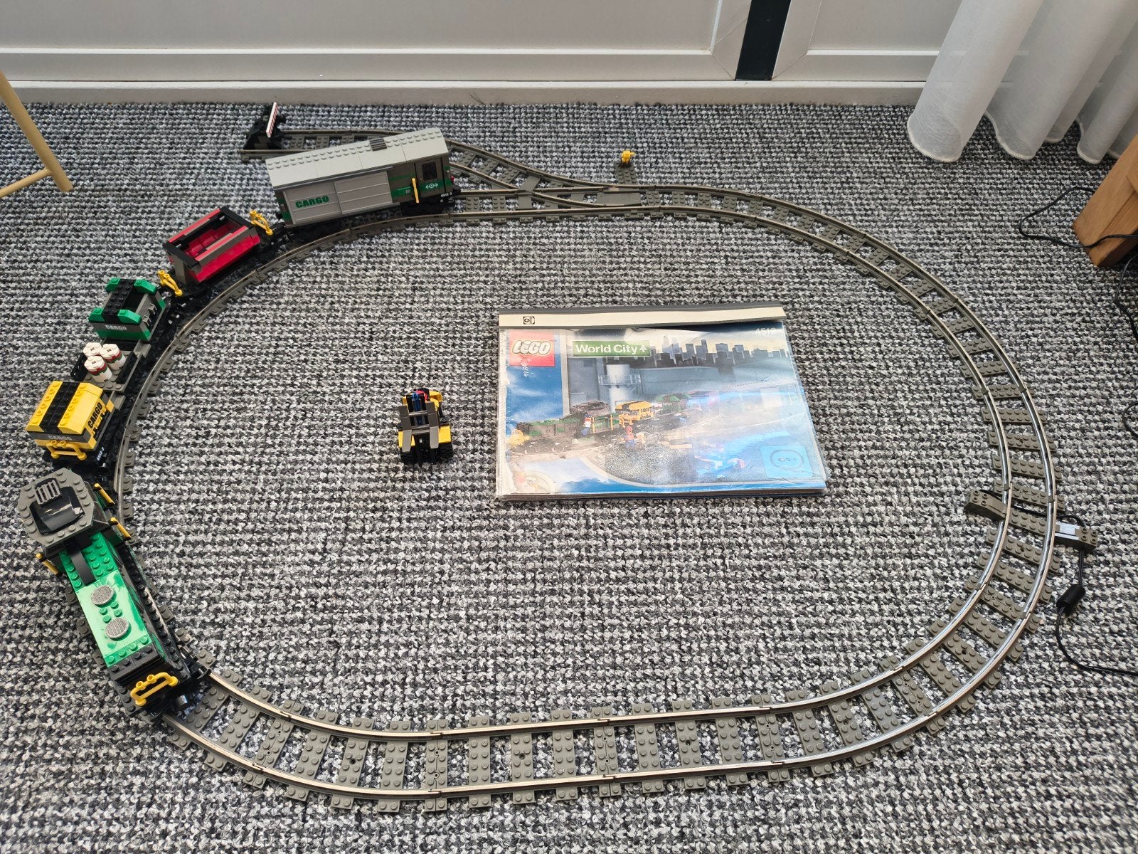 lego trein set 4512 world city 9v compleet met boekje igst, Ophalen of Verzenden, Gebruikt