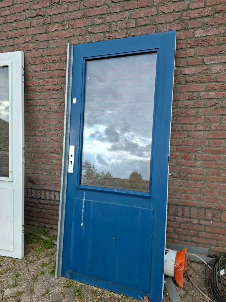 Buiten deuren, Doe-het-zelf en Verbouw, Kozijnen en Schuifpuien, Ophalen, Hout, 75 tot 150 cm, Deurkozijn