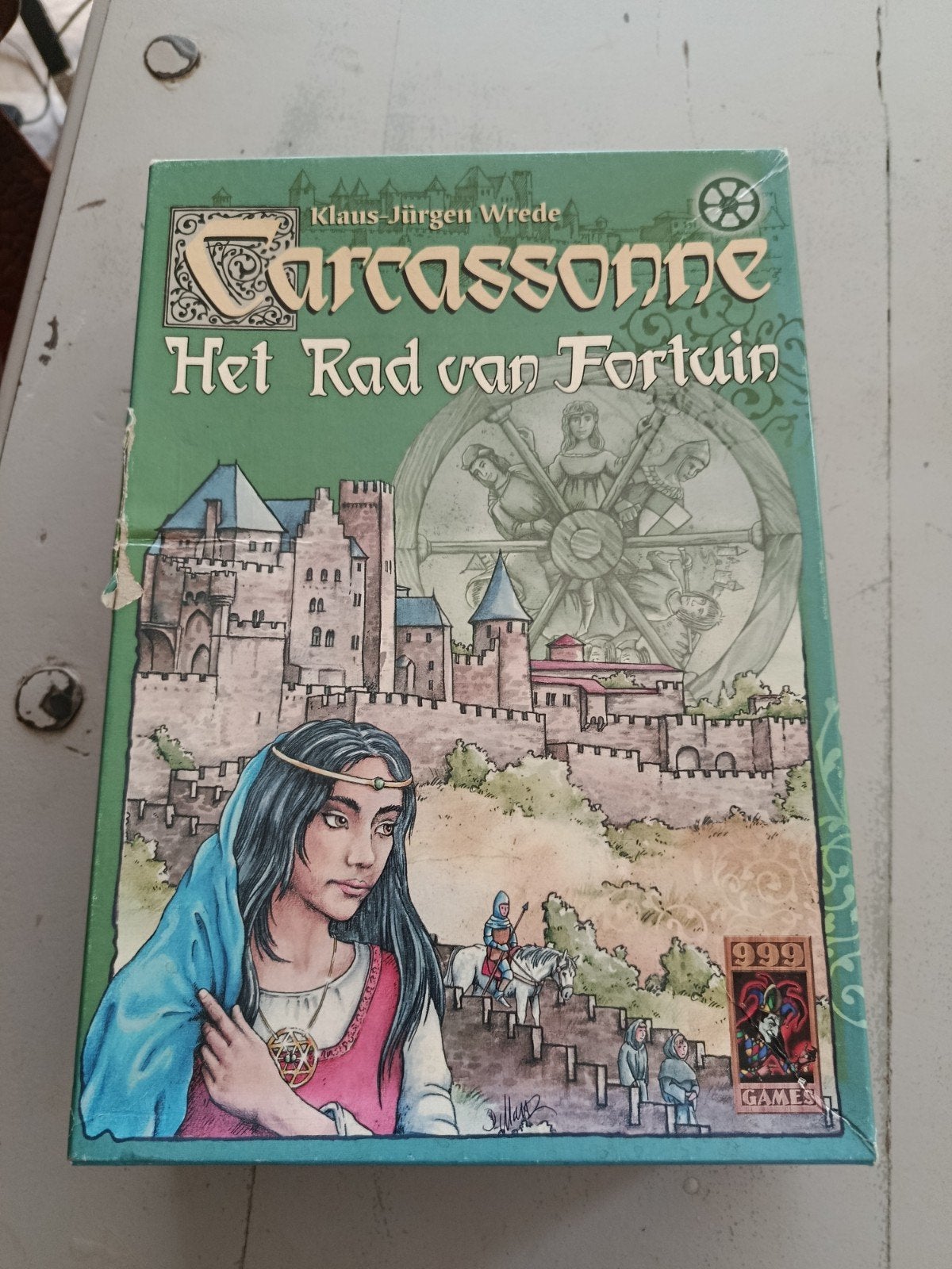 Carcassonne: Het Rad van Fortuin - Bordspel, Hobby en Vrije tijd, Gezelschapsspellen | Bordspellen, Ophalen of Verzenden, Gebruikt