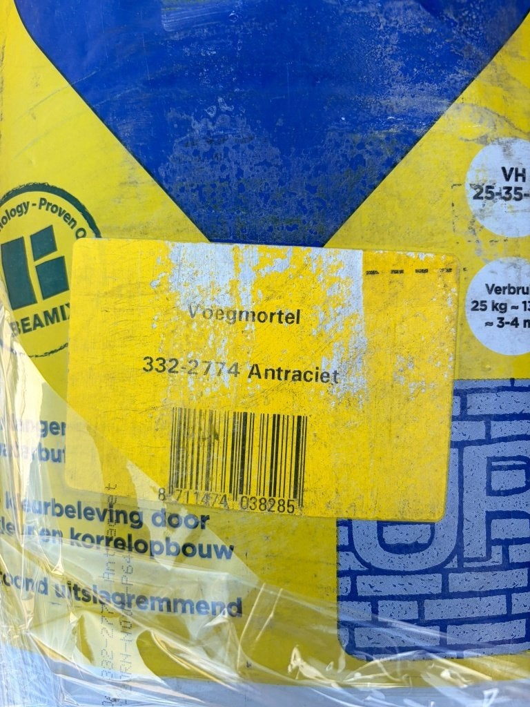 Te koop: Uitslagremmend Voegmortel Antraciet 332-2774, Ophalen, Zo goed als nieuw, Bakstenen