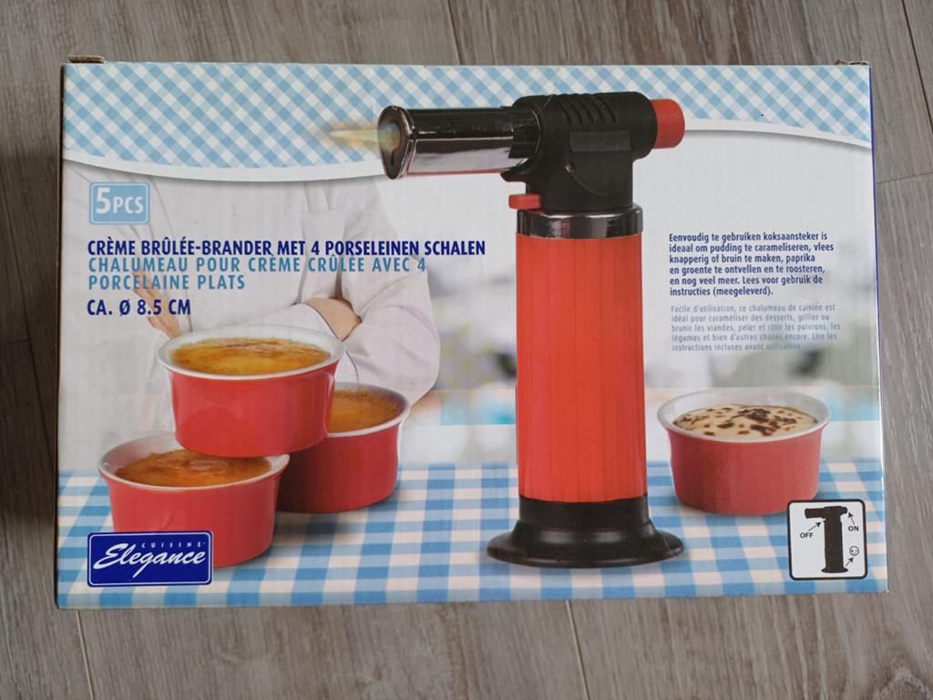 Creme brule brander met schaaltjes, Overige typen, Ophalen of Verzenden, Nieuw, Overige merken