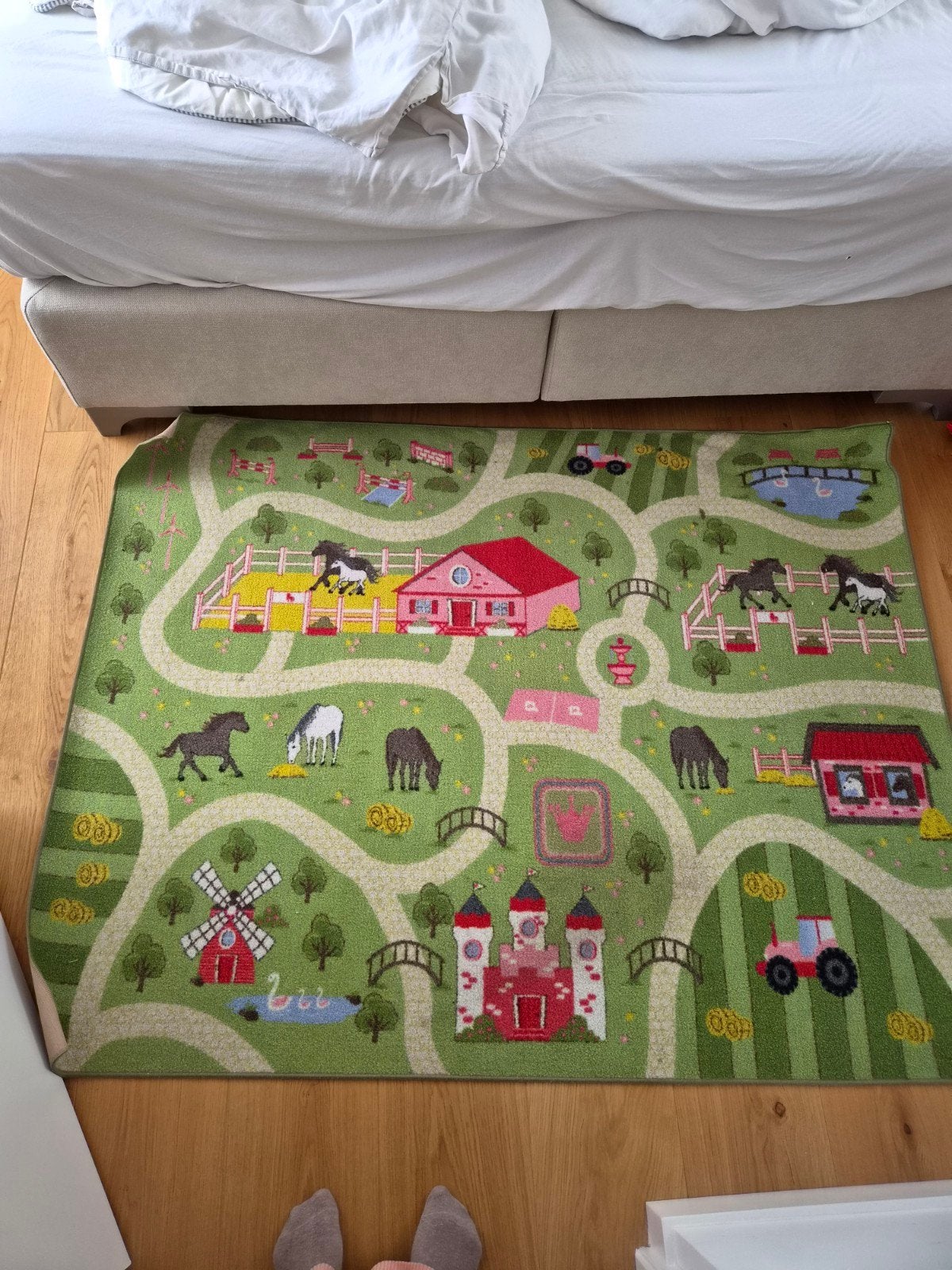 Paarden speelkleed 100x200 cm, Ophalen, Gebruikt