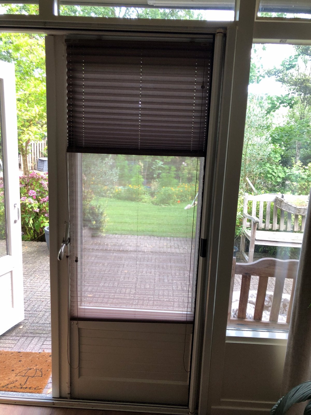 Verosol twin plissé raambekleding, Overige materialen, Gebruikt, Overige merken, Bruin