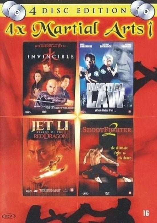 Martial Arts Box 4XDVD IN BOX, Cd's en Dvd's, Vanaf 16 jaar, Verzenden, Zo goed als nieuw, Actie