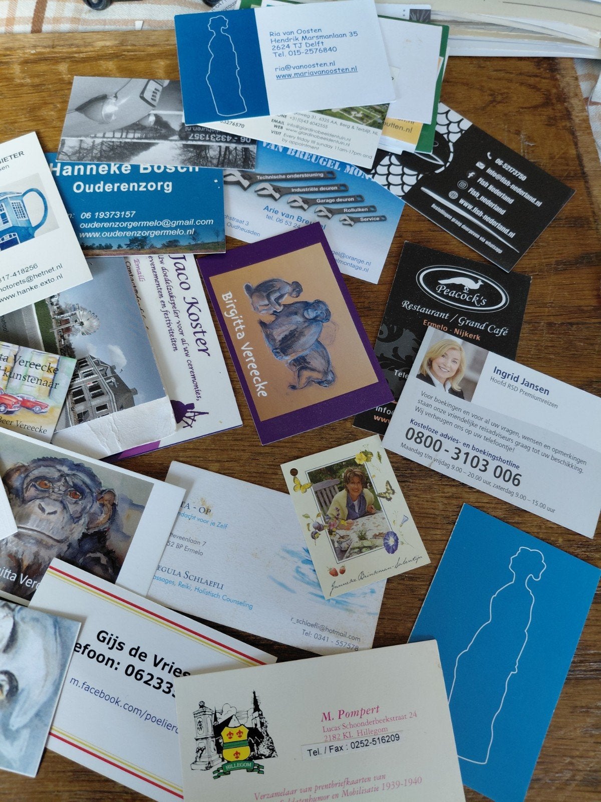 50 verschillende visitekaartjes, Verzenden, Zo goed als nieuw