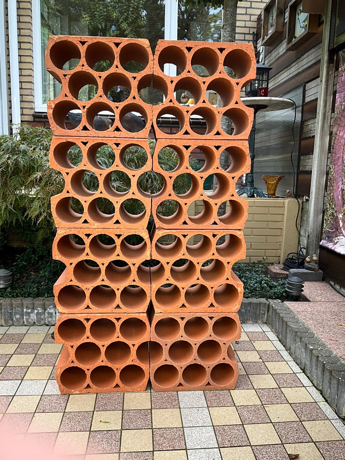 Terracotta Wijnrek - Modulair en Ruim, Ophalen, Overige materialen, Gebruikt, 25 flessen of meer