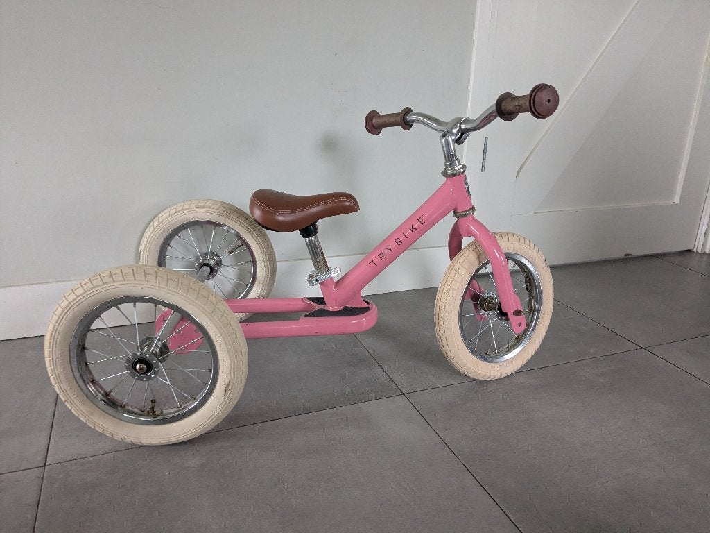 Trybike driewieler oudroze, Terugtraprem, Gebruikt, Verstelbare zitting, Ophalen of Verzenden