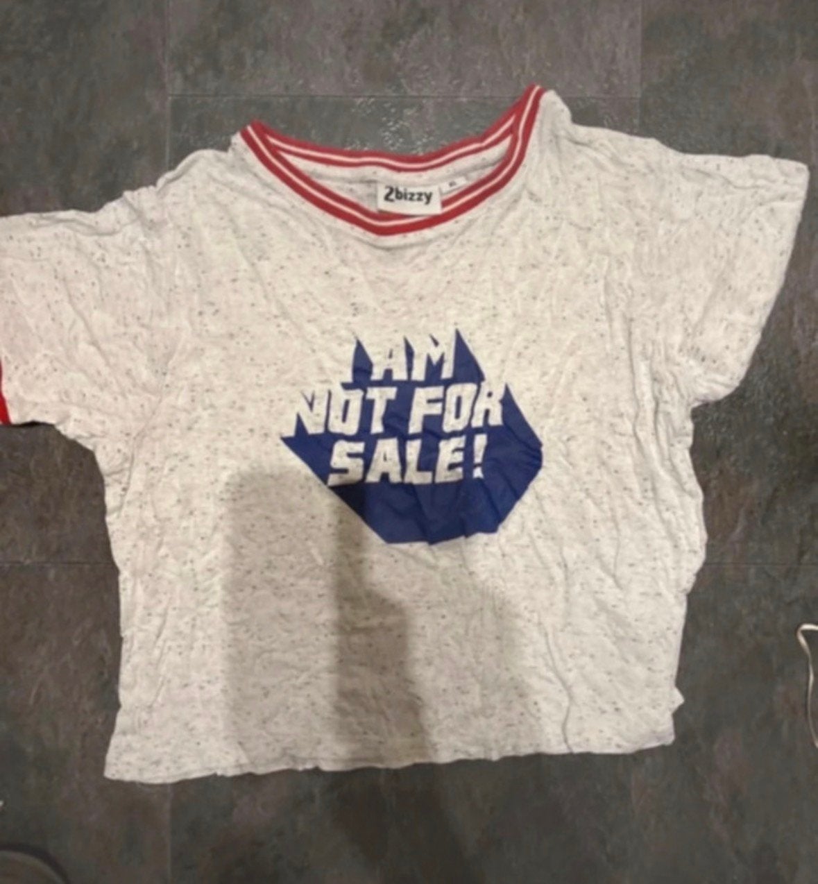 2bizzy Crop Top met 'I AM NOT FOR SALE!' print, Kleding | Dames, Wit, Maat 46/48 (XL) of groter, Ophalen of Verzenden, Korte mouw