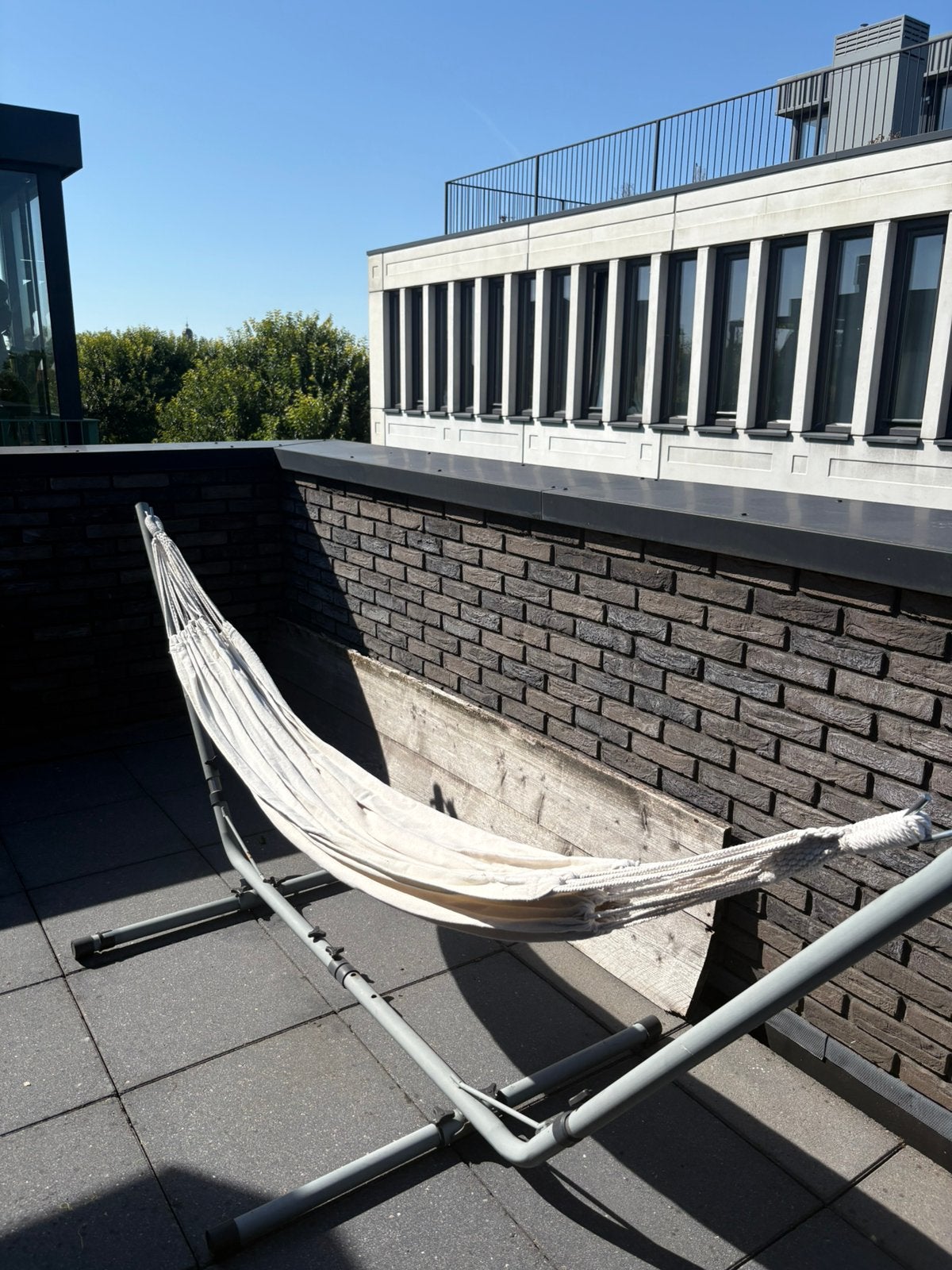 Grote hangmat met standaard, Ophalen, Gebruikt, Meerpersoons, Met standaard