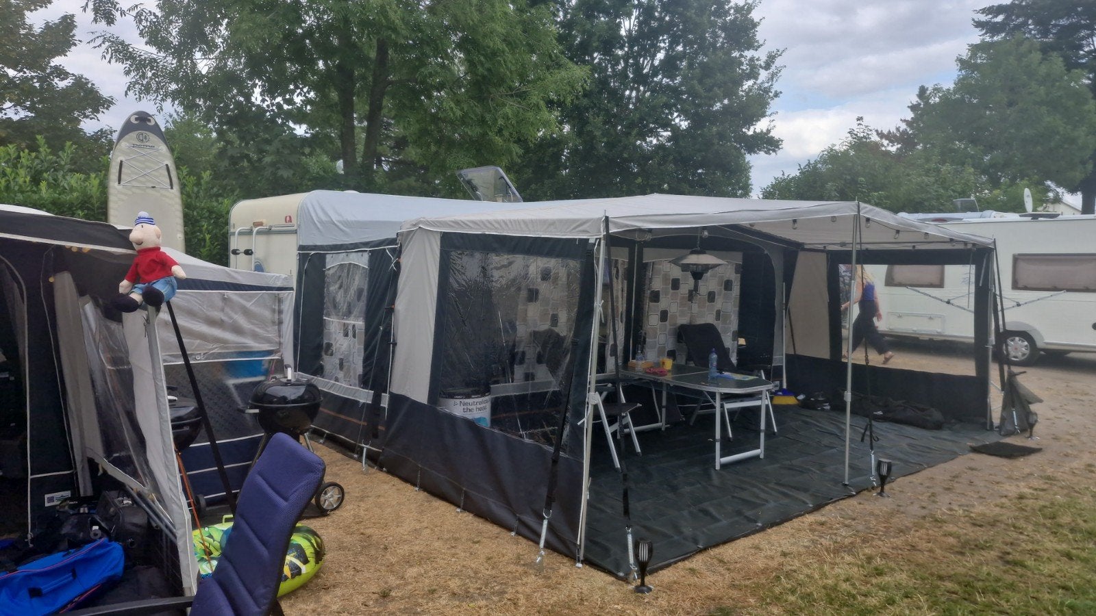 voortent en luifel, Ophalen