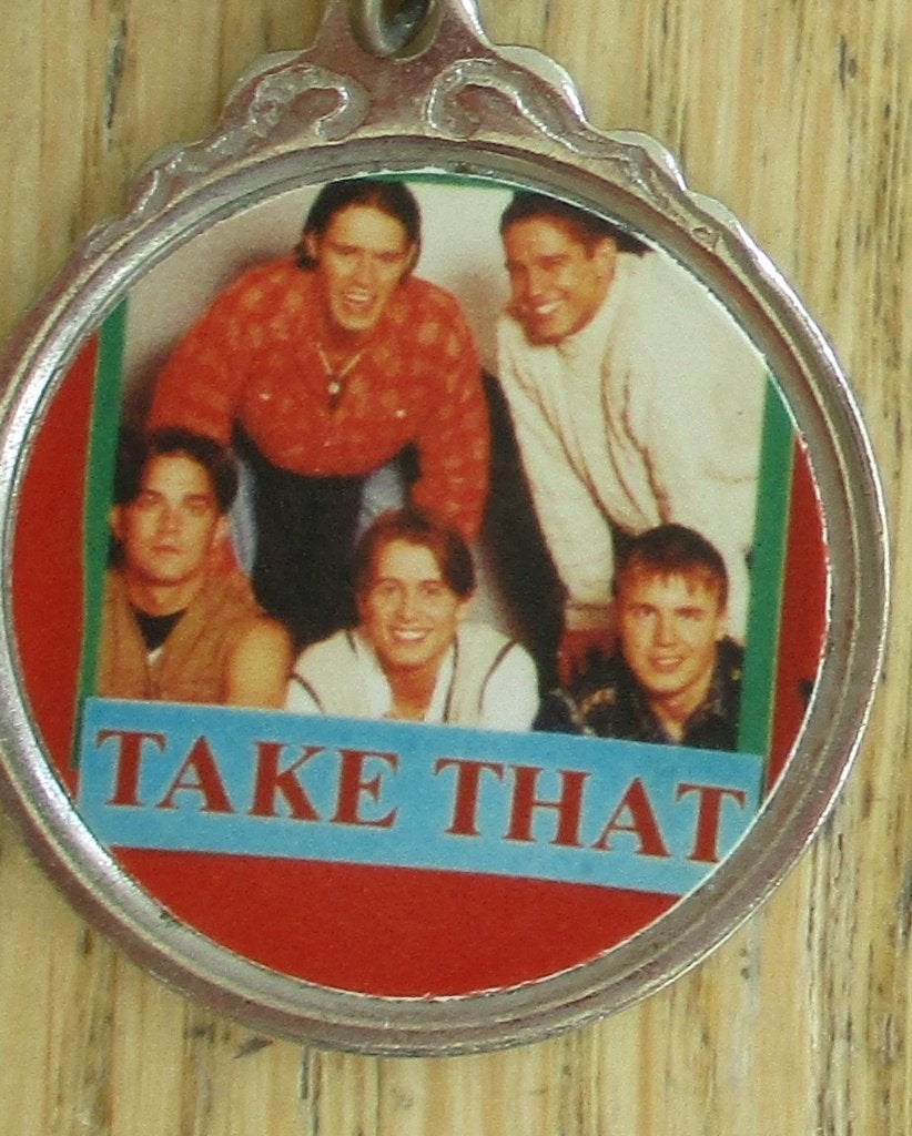 Sleutelhanger hanger Take That britse jongensband, Verzamelen, Muziek, Artiesten en Beroemdheden, Ophalen of Verzenden, Overige typen