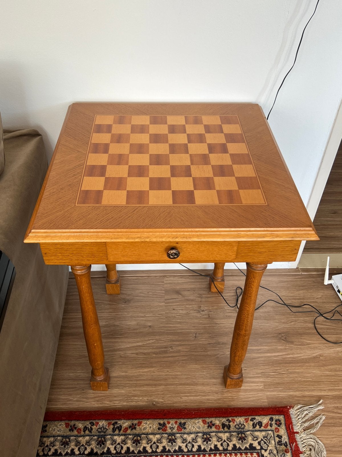 Vintage Mid-Century Modern Schaaktafel / Bijzettafel, Huis en Inrichting, Tafels | Sidetables, Ophalen, Gebruikt, 50 tot 100 cm