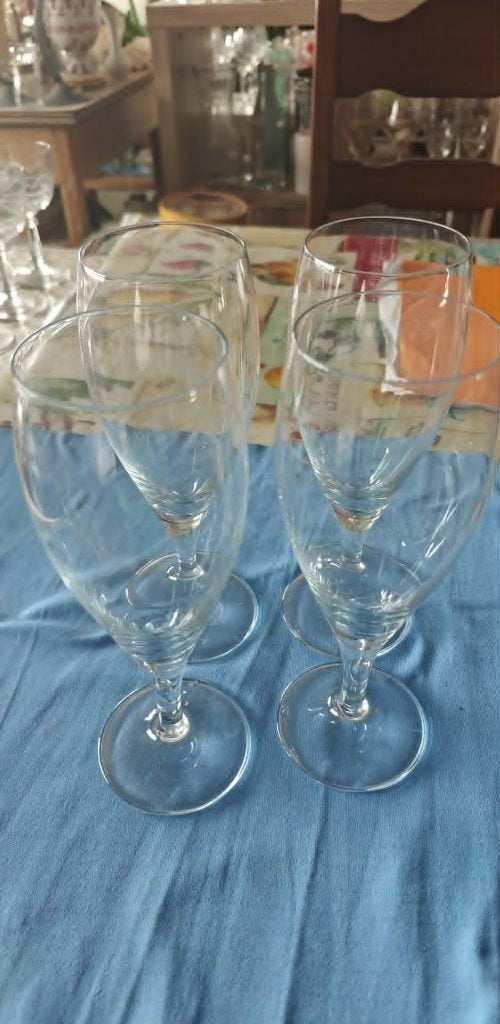 glazen bierglas coctailglas 4 stuks glas nieuw, Ophalen of Verzenden, Nieuw, Bierglas