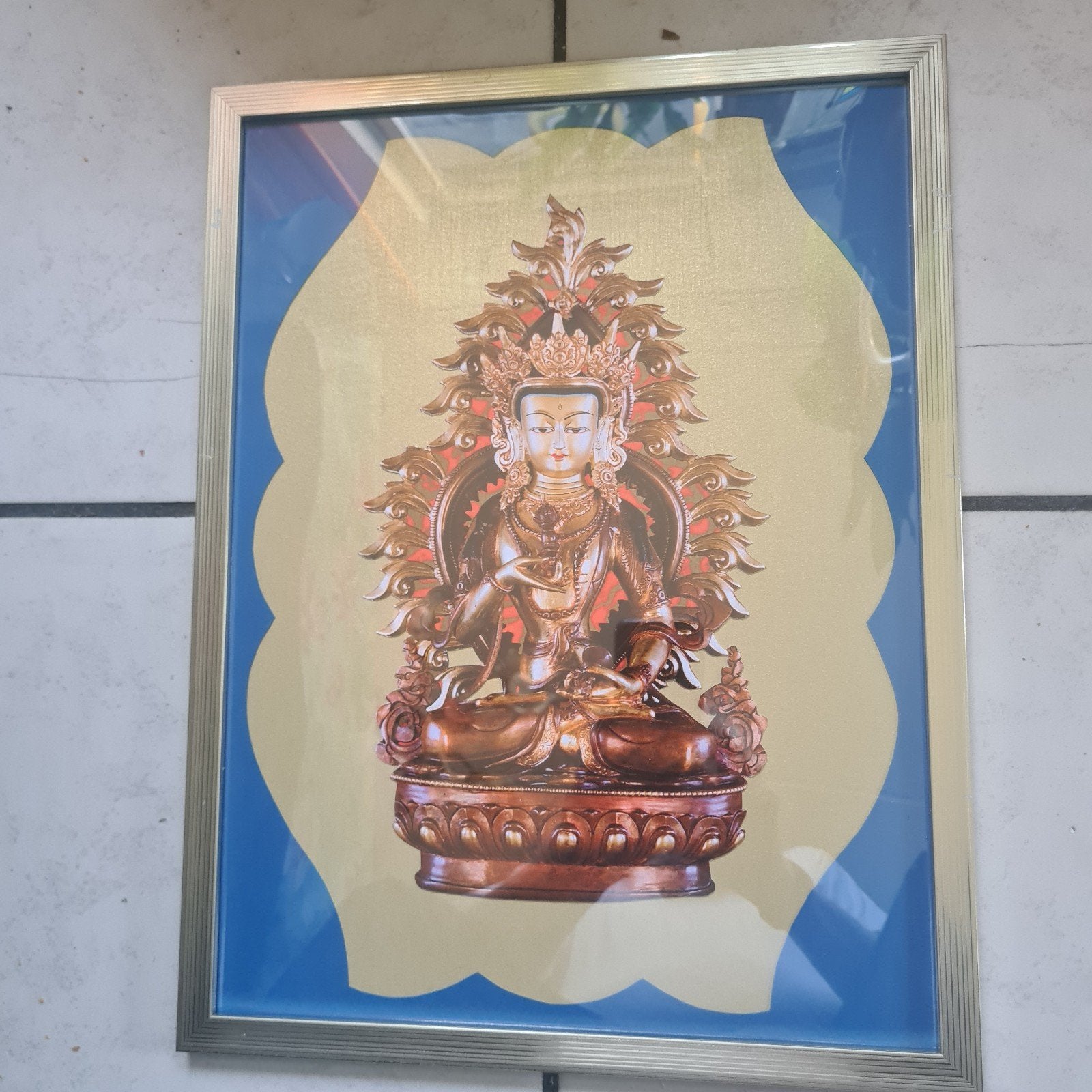 Ingelijste Boeddha afbeelding, Ophalen of Verzenden