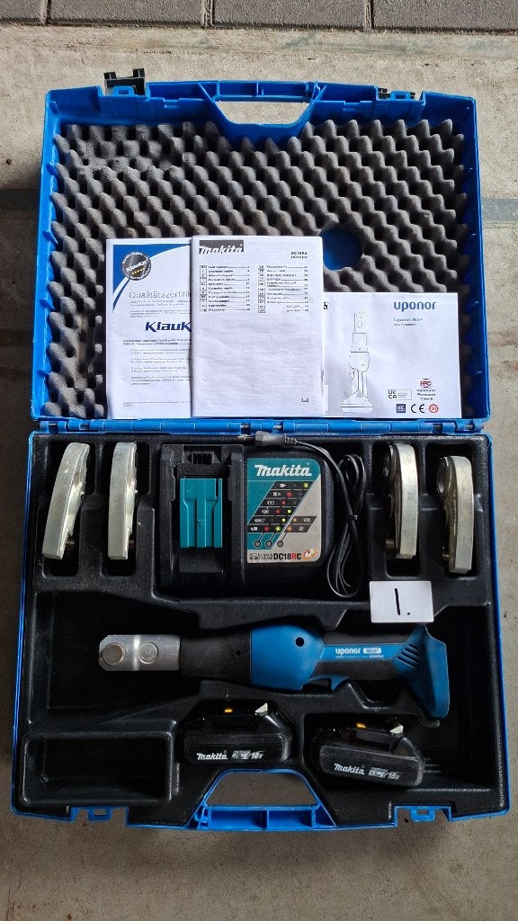 Uponor Mini Map2 + Klauke EK425CL accu Perstangen, ,, Ophalen of Verzenden, Zo goed als nieuw, ,