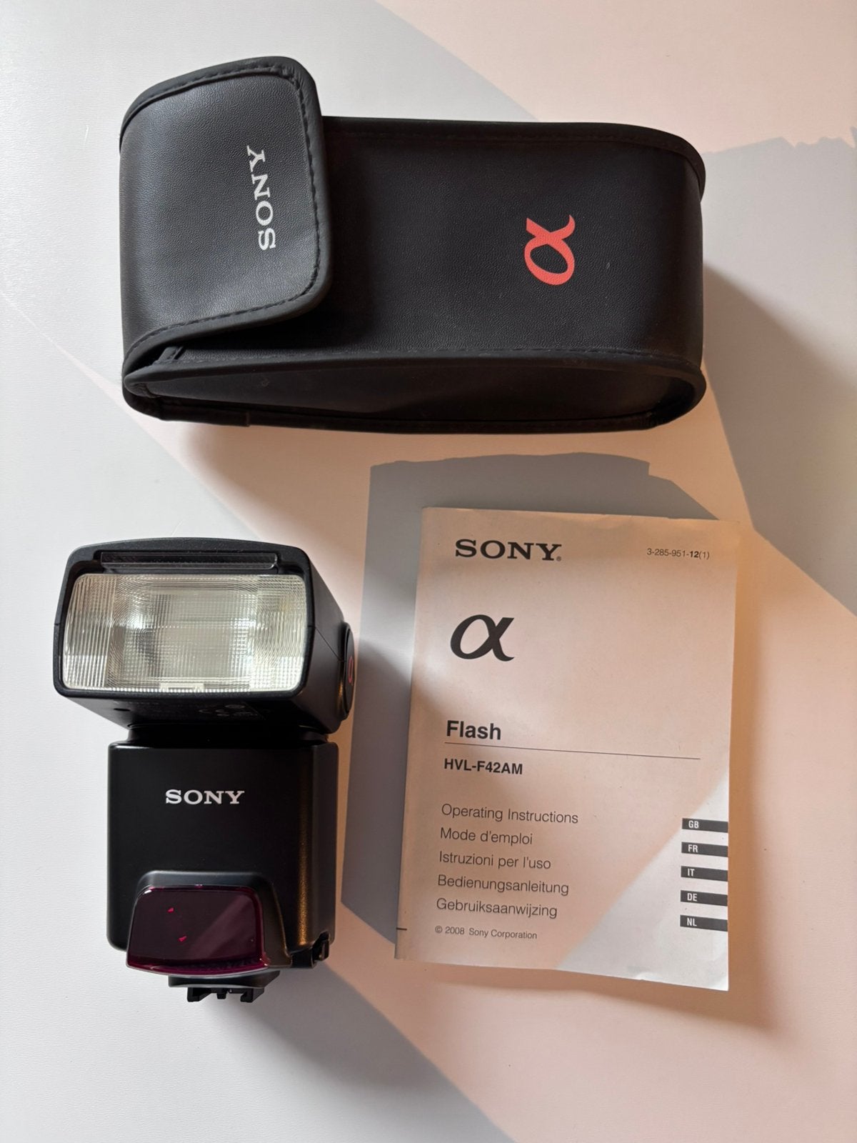 Sony HVL-F42AM flash, flits Alpha, Ophalen of Verzenden, Zo goed als nieuw, Overige merken