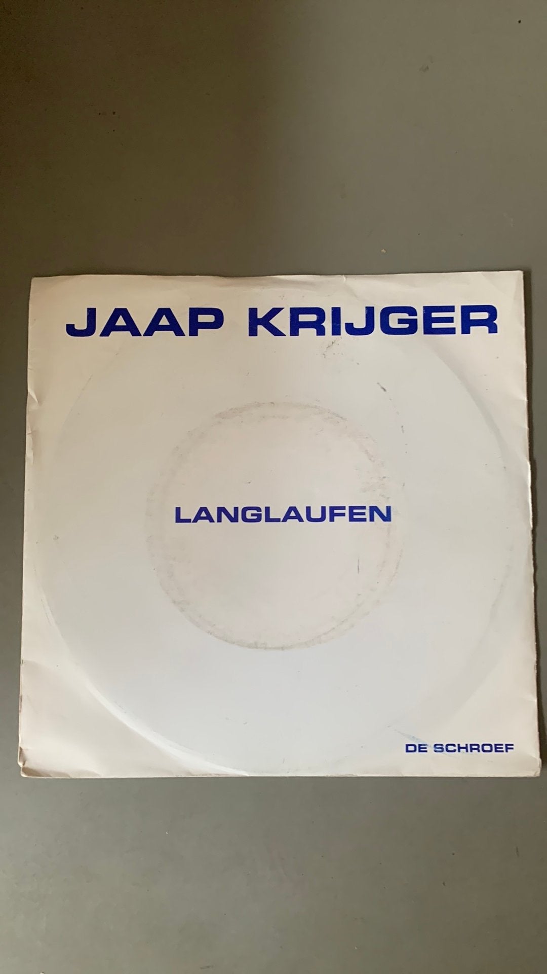 Jaap Krijger - Langlaufen / De Schroef, Verzenden, Gebruikt, Nederlandstalig